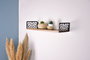 Hanah Home Estantería de Pared Moderna-Industrial Marrón y Negro